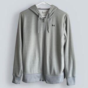 Under Armour Loose Fit Silvery Gray Full Zip Hoodie Size M